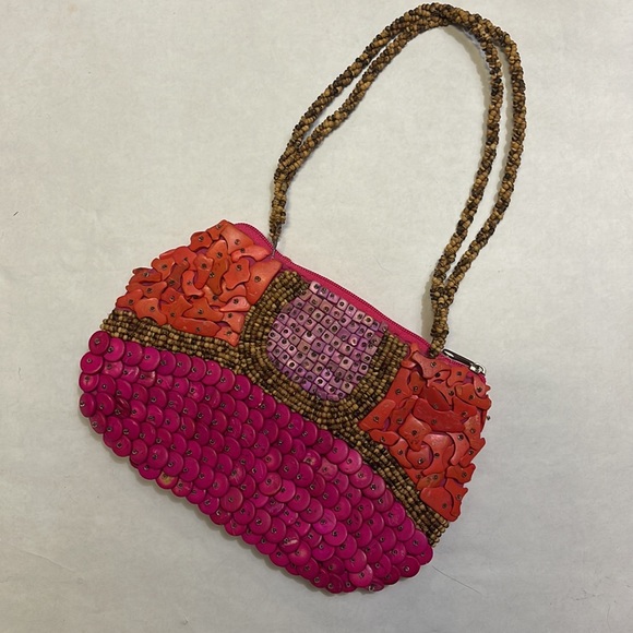 Multicolored Beaded Boho Bag - Picture 4 of 9